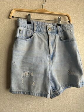 Zara Distressed Denim Shorts